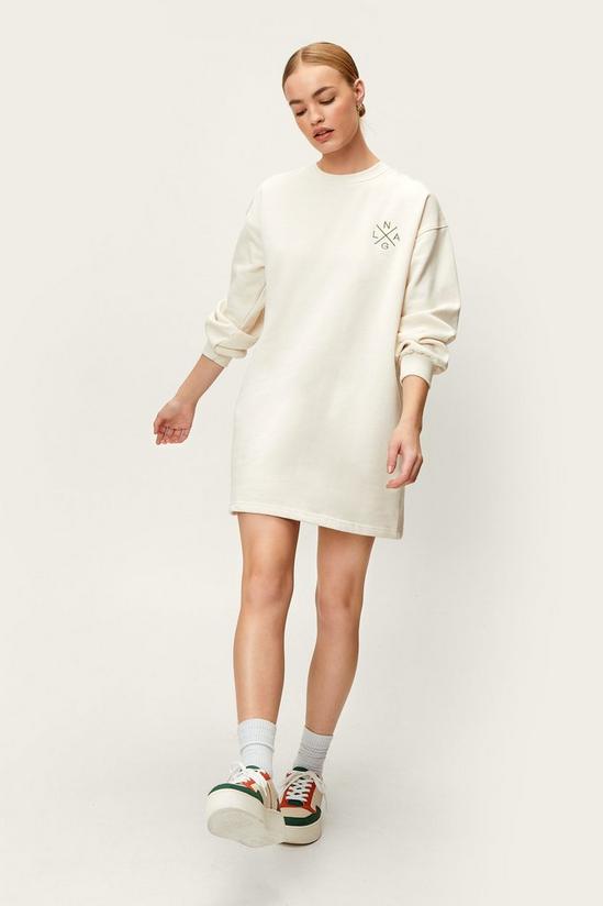 NastyGal Petite Graphic Mini Sweater Dress 2