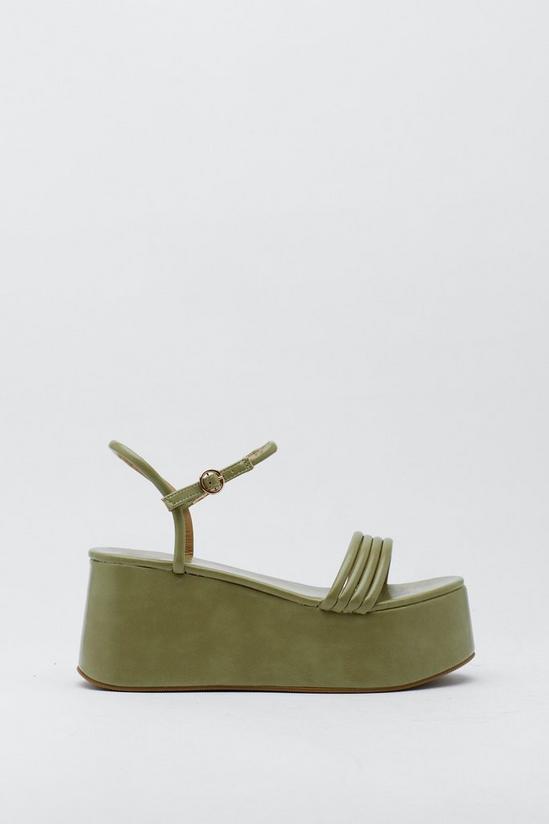 NastyGal Faux Leather Strappy Flatform Sandals 1