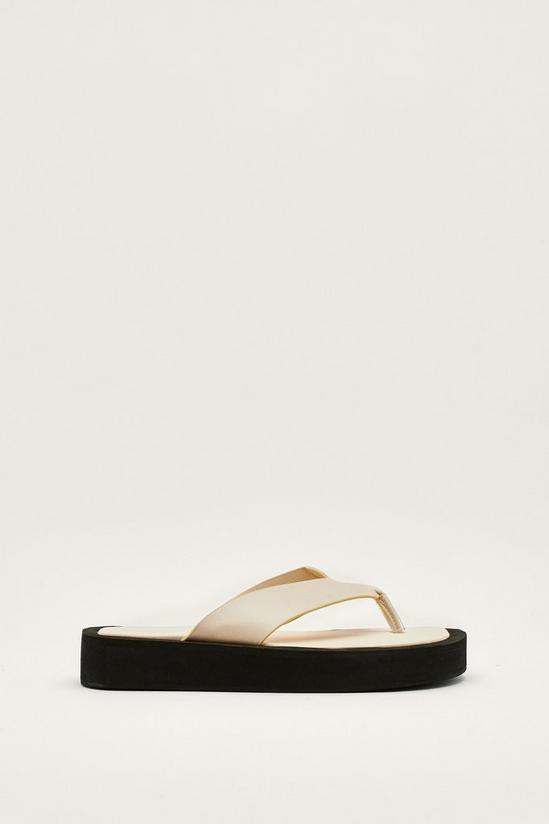 NastyGal Faux Leather Toe Thong Sandals 3