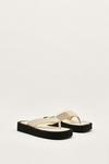 NastyGal Faux Leather Toe Thong Sandals thumbnail 4