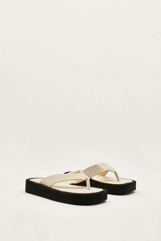 NastyGal Faux Leather Toe Thong Sandals 4