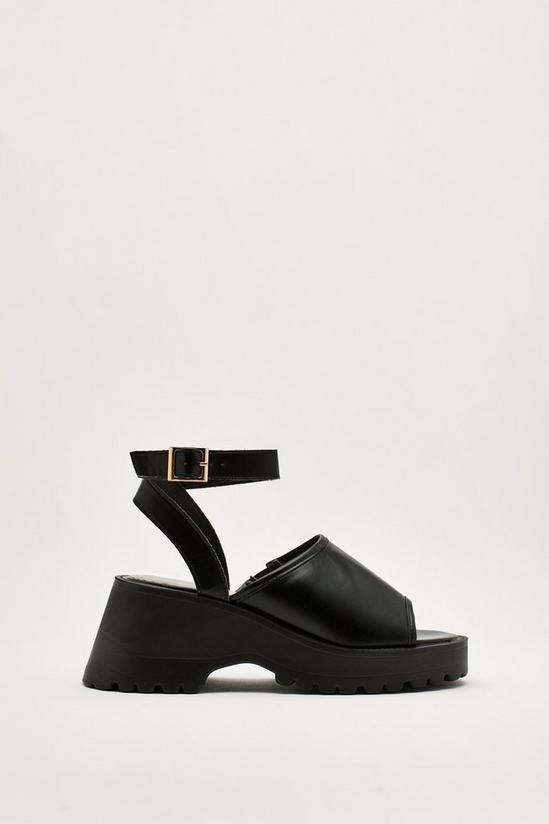 NastyGal Chunky Buckle Cleated Sole Open Toe Sandals 3