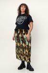 NastyGal Plus Size Plisse Tie Dye Midi Skirt thumbnail 1