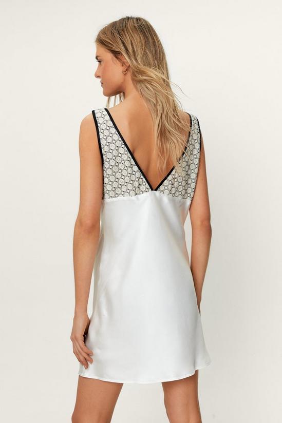 NastyGal Lace Panel Tie Front Mini Shift Dress 4