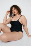 NastyGal Plus Size Polyester Ruched Swimsuit thumbnail 1