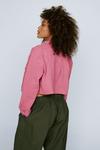 NastyGal Twill Cropped Button Down Shacket thumbnail 4