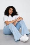 NastyGal Plus Size High Waisted Denim Flared Trousers thumbnail 1