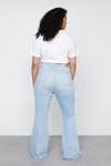 NastyGal Plus Size High Waisted Denim Flared Trousers thumbnail 4
