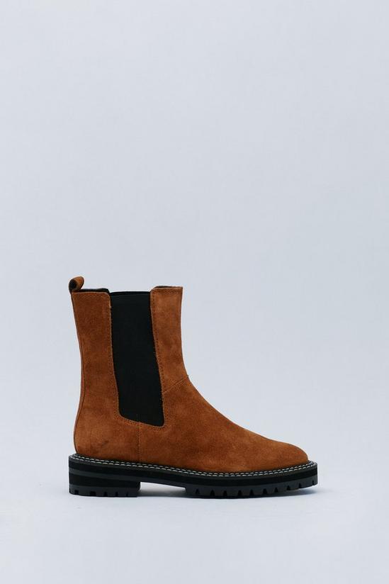 NastyGal Real Suede Contrast Chelsea Boots 3