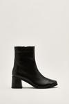 NastyGal Leather Split Square Toe Ankle Boots thumbnail 1