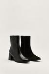 NastyGal Leather Split Square Toe Ankle Boots thumbnail 2