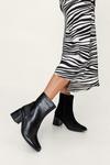 NastyGal Leather Split Square Toe Ankle Boots thumbnail 3