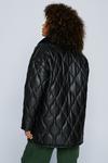 NastyGal Faux Leather Quilted Longline Jacket thumbnail 4