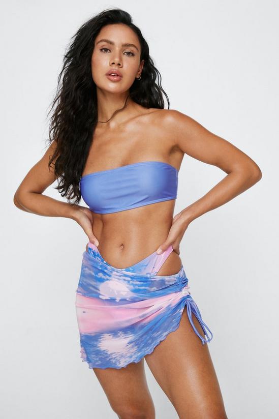 NastyGal Sunset Print Bikini And Sarong 1