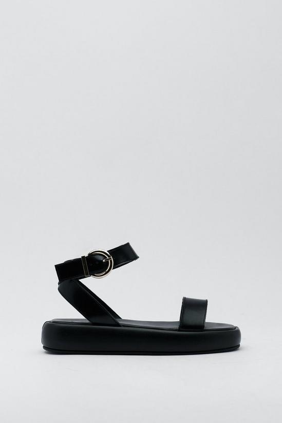 NastyGal Leather Flatform Ankle Strap Sandals 3