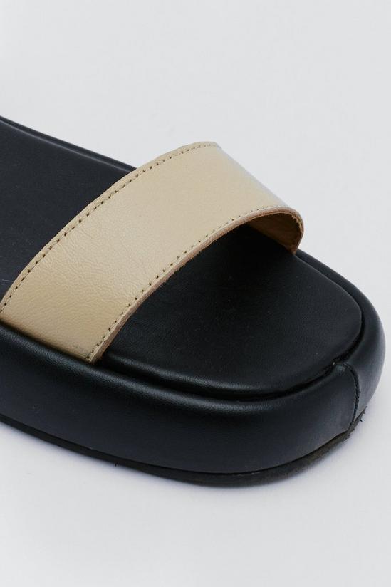 NastyGal Leather Flatform Ankle Strap Sandals 4
