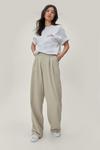 NastyGal Marled Pleated Front Wide Leg Trousers thumbnail 3