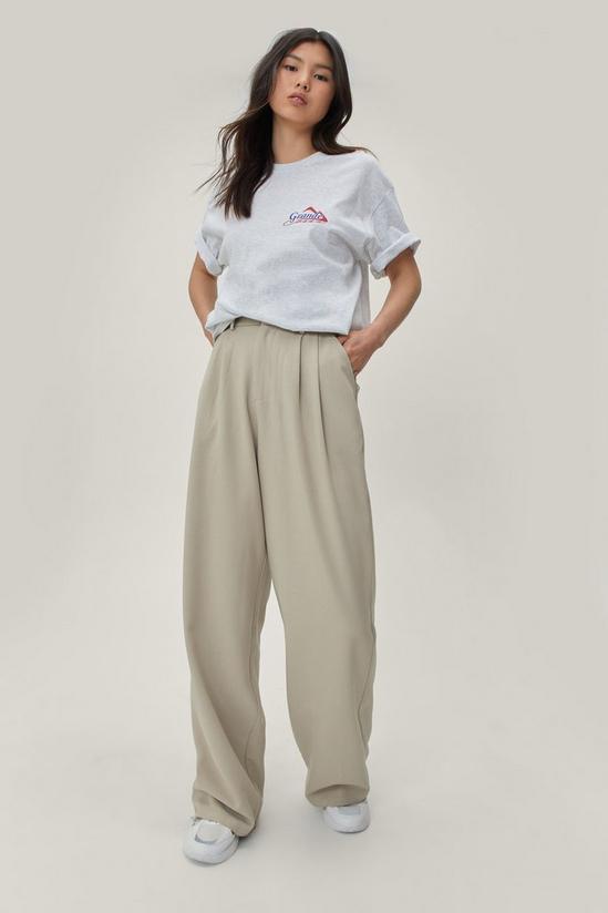 NastyGal Marled Pleated Front Wide Leg Trousers 3