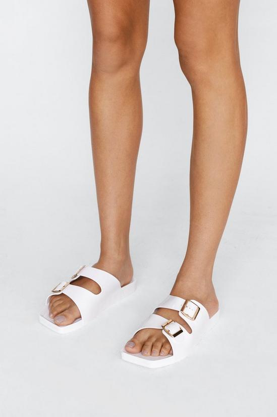 NastyGal Jelly Square Toe Buckle Sandals 2