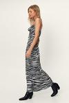NastyGal Zebra Print Cowl Neck Maxi Dress thumbnail 3