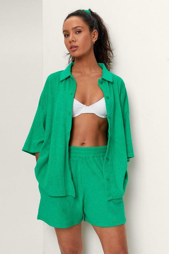 NastyGal Towelling Shirt and Short 3 Piece Scrunchie Set 4