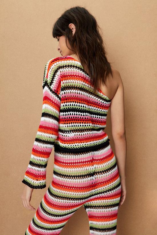 NastyGal Crochet Stripe One Shoulder Top 4