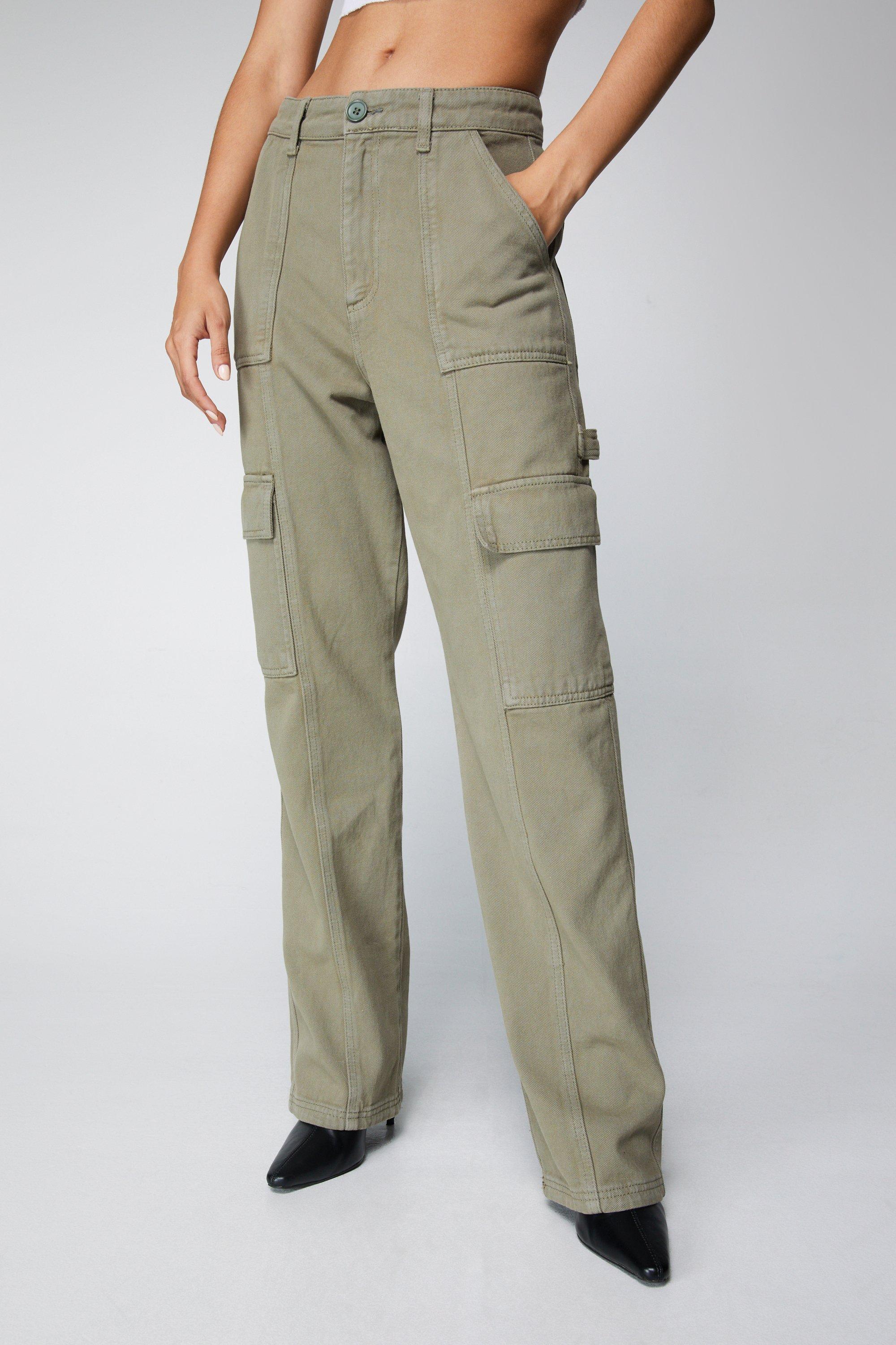 Twill Utility Straight Leg Cargo Trousers