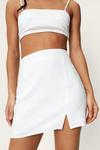 NastyGal Petite Split Hem Linen Pelmet Mini Skirt thumbnail 4