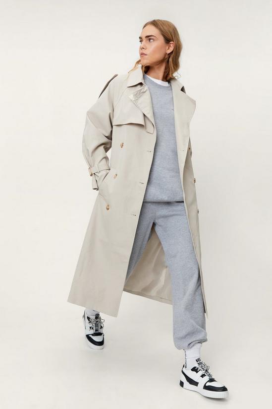 NastyGal Longline Double Breasted Trench Coat 1