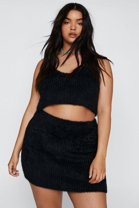NastyGal Plus Size Cosy Knit Cropped Bralette 2
