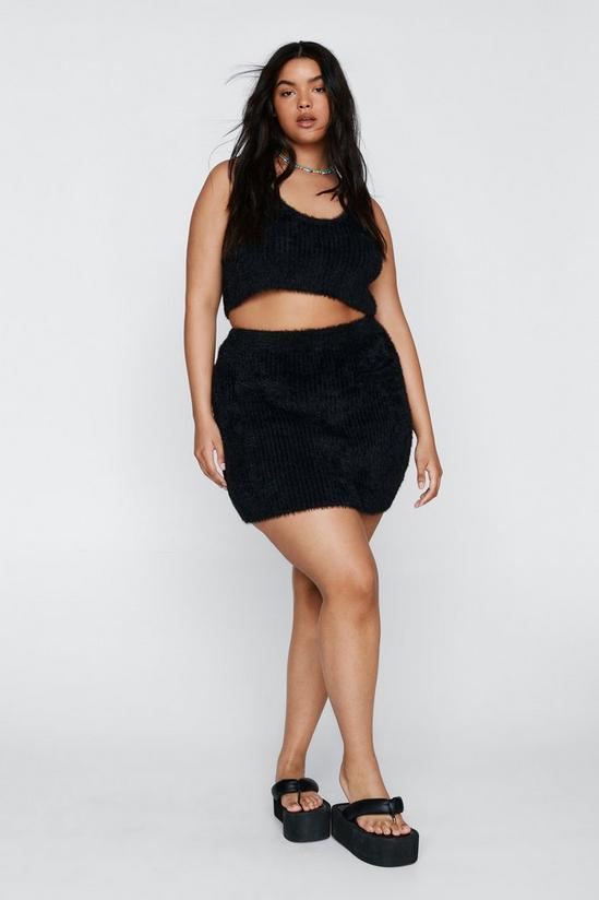 NastyGal Plus Size Cosy Knit Cropped Bralette 3