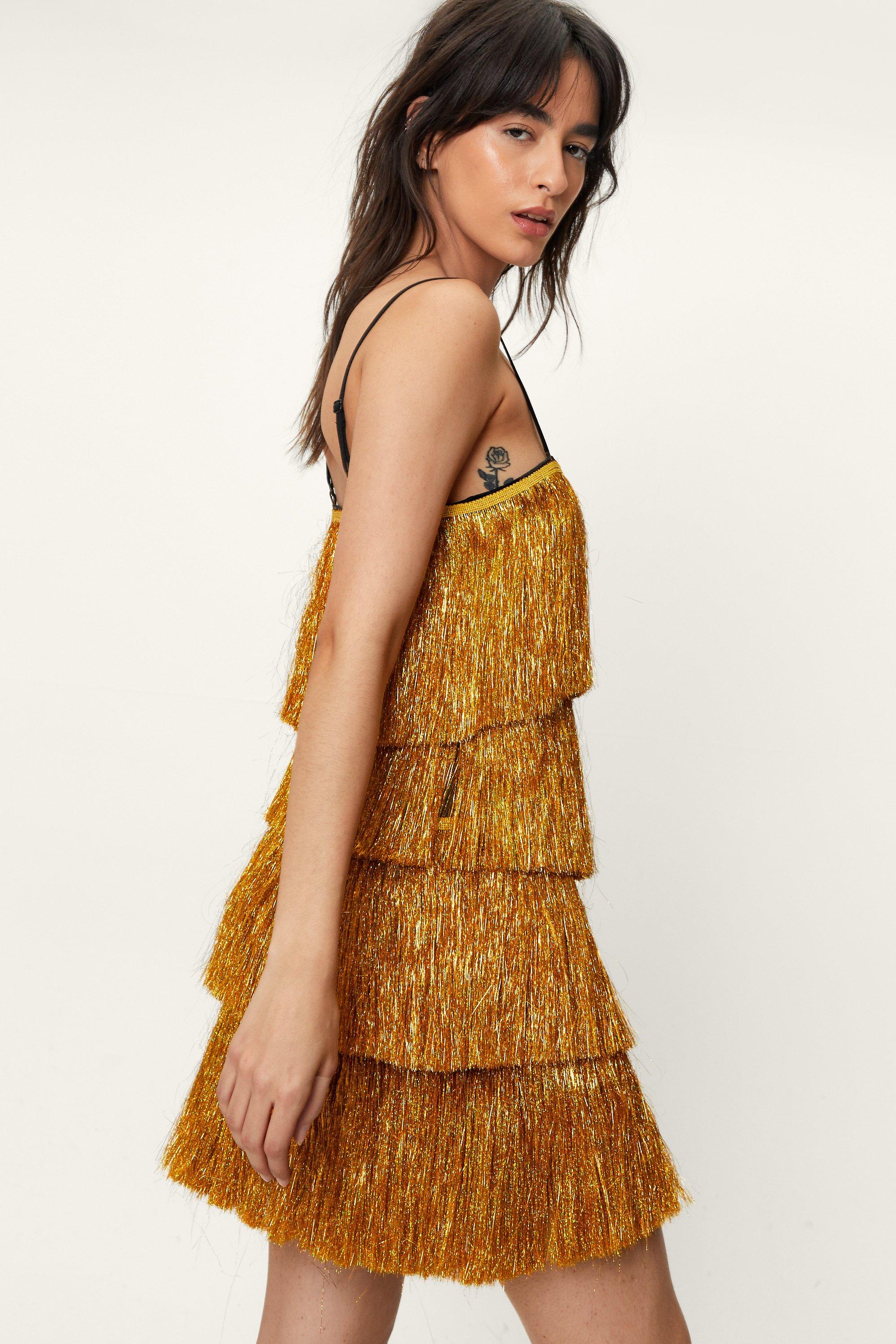 Gold tassel clearance dress uk