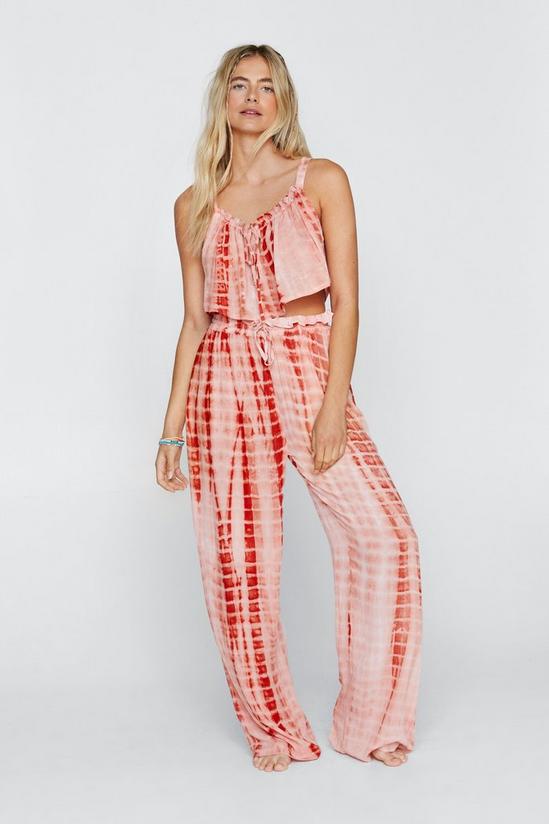 NastyGal Viscose Tie Dye Strappy Cover Up Beach Top 2
