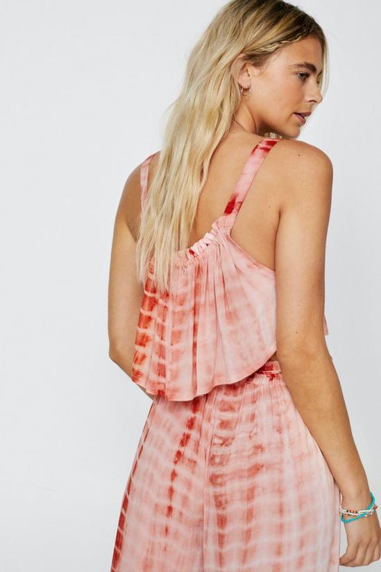 NastyGal Viscose Tie Dye Strappy Cover Up Beach Top 4