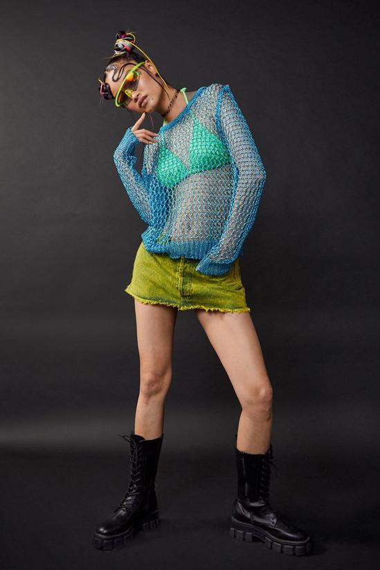 NastyGal Metallic Yarn Knitted Loose Fit Jumper 2