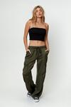 NastyGal Strappy Square Neck Ribbed Crop Top thumbnail 1