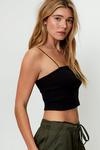 NastyGal Strappy Square Neck Ribbed Crop Top thumbnail 3