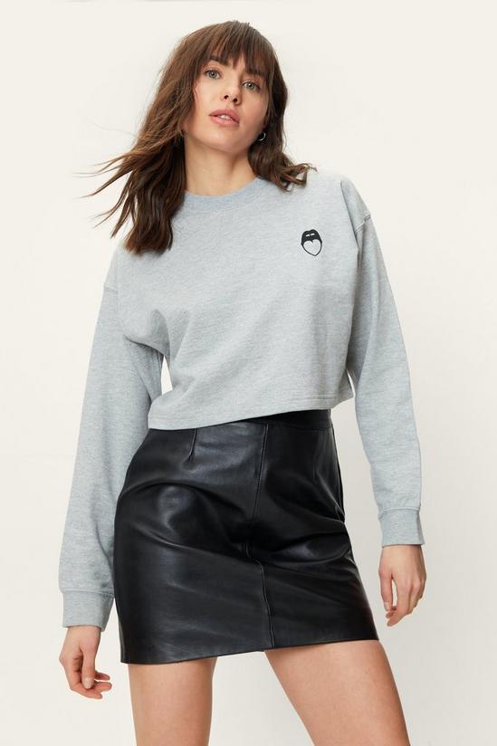 NastyGal Nasty Gal Graphic Cropped Jumper 3