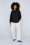 NastyGal Knitted Relaxed Drawstring Hoodie thumbnail 2