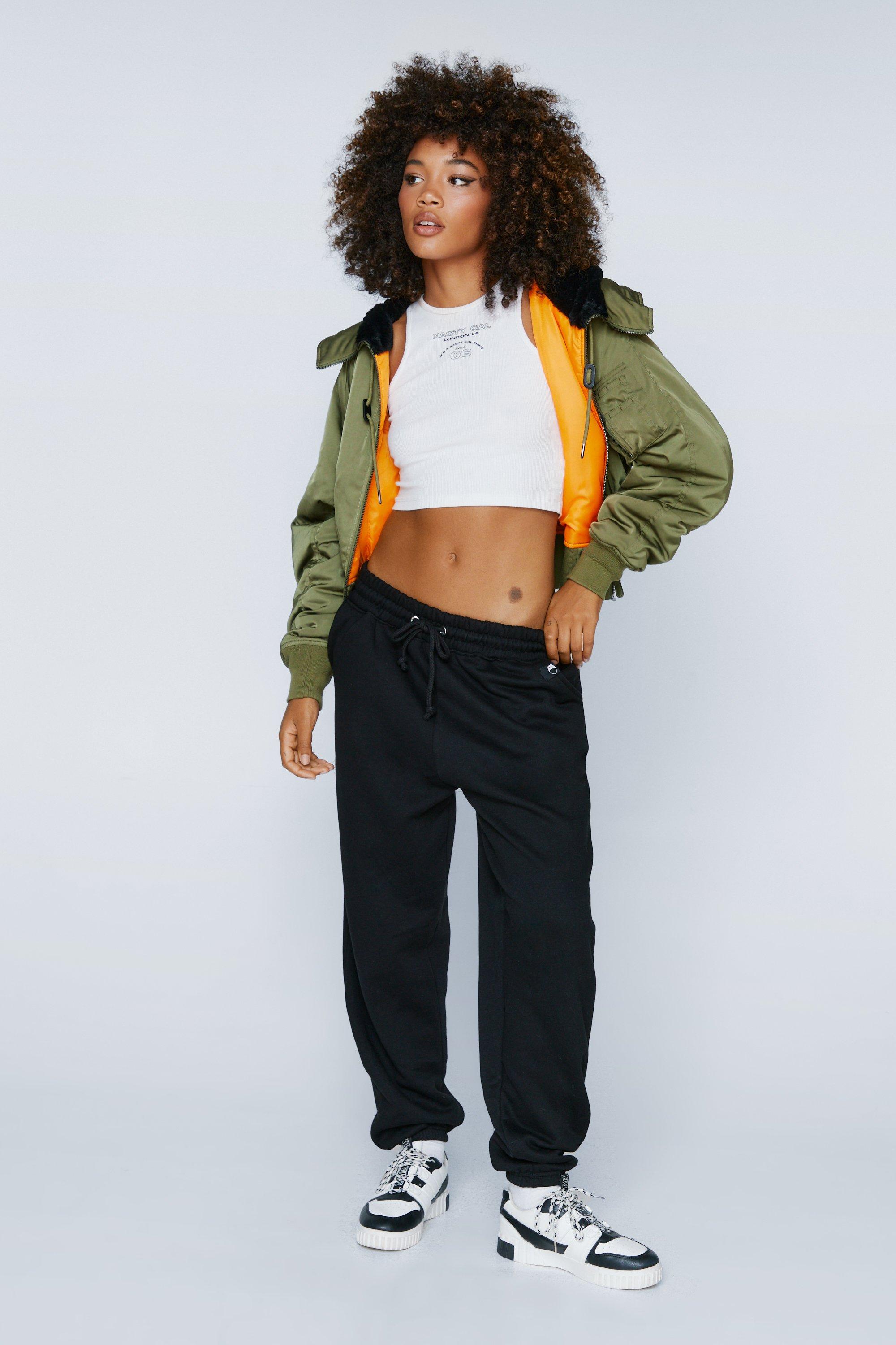Nasty gal black joggers sale