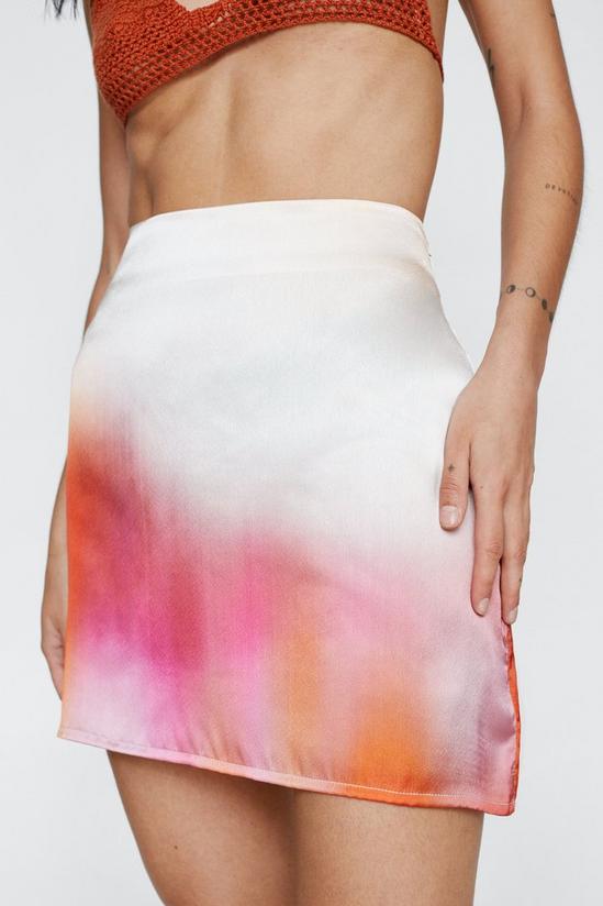 NastyGal Petite Satin Ombre Mini Skirt 4