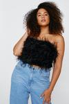 NastyGal Plus Size Feather Bandeau Top thumbnail 2