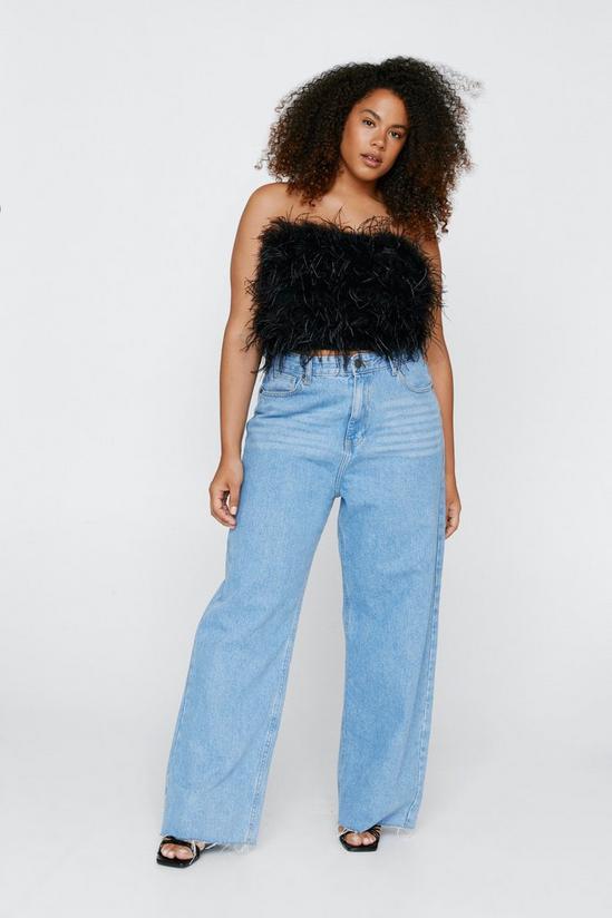 NastyGal Plus Size Feather Bandeau Top 3