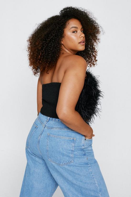 NastyGal Plus Size Feather Bandeau Top 4
