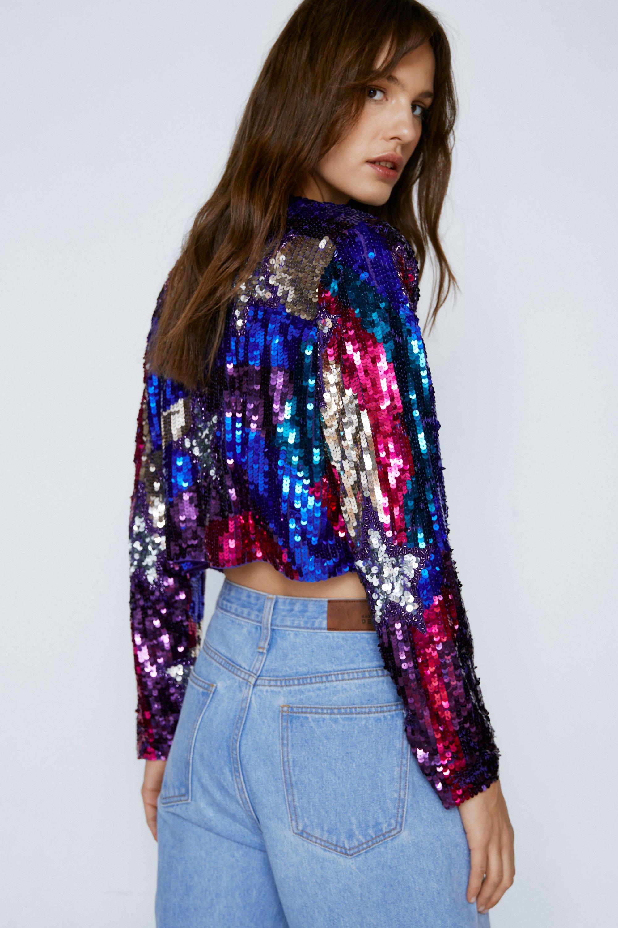 Blue shop glitter jacket