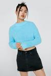 NastyGal Cosy Crew Neck Cropped Jumper thumbnail 2