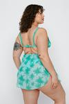 NastyGal Plus Size Palm Print Bikini Set thumbnail 3