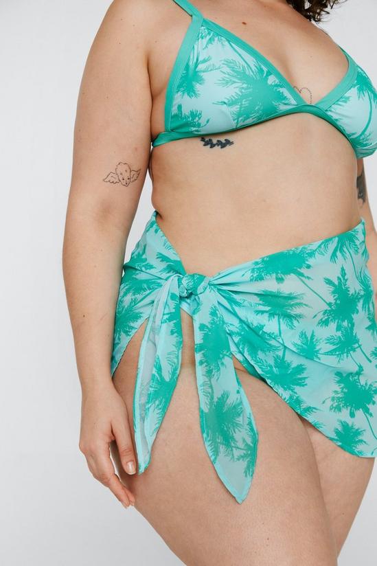 NastyGal Plus Size Palm Print Bikini Set 4