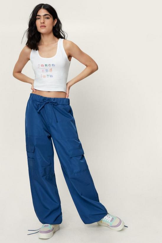 NastyGal Peace and Love Graphic Cropped Vest Top 2