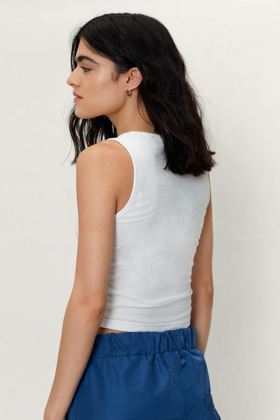 NastyGal Peace and Love Graphic Cropped Vest Top 4